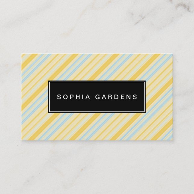 Name Plate v2 - Stripes 310515 (4) Business Card (Front)