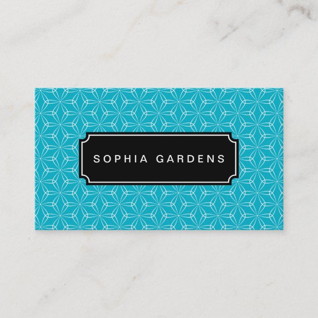 Name Plate v3 - Asanoha Pattern Business Card (Front)