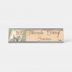 Name plates cat animals .