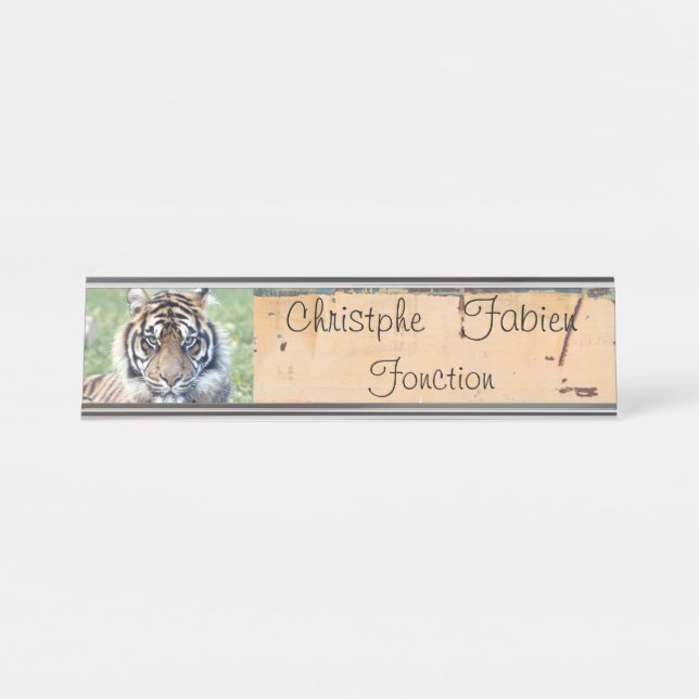 Name plates cat  tiger 2 . (Front)