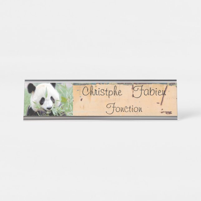 Name plates giant panda 2 . (Front)