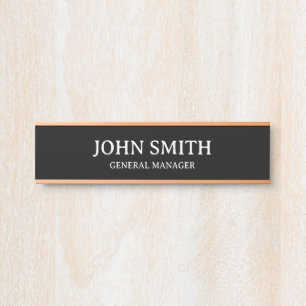 Name & Position Minimal Design Professional Door Sign