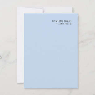 Name Professional Modern Minimalist Blue Card
