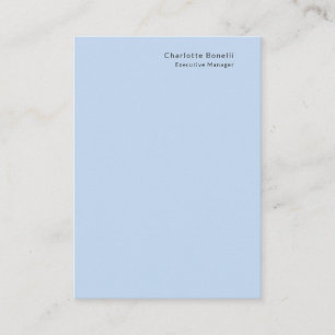 Name Professional Modern Minimalist Blue Enclosure Card
