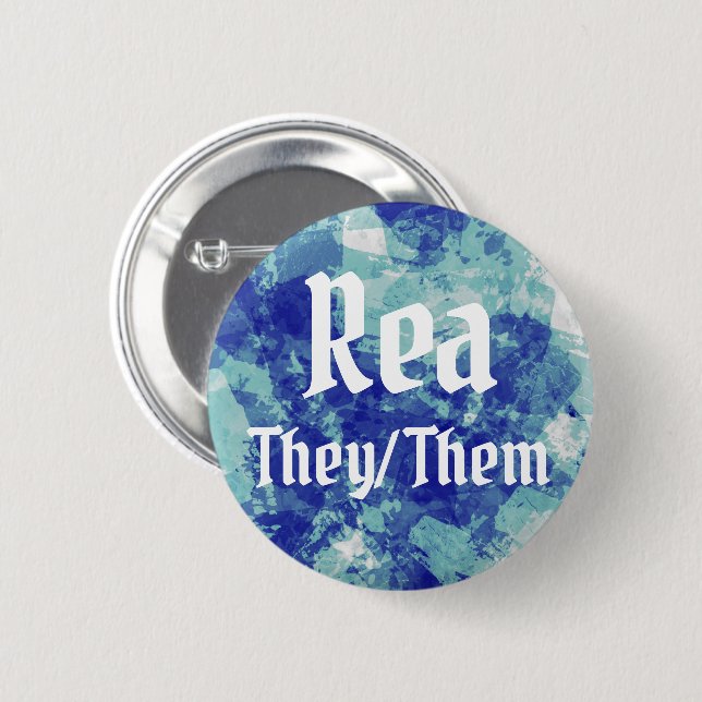 Name ___ + Pronouns Customisable Button (Front & Back)
