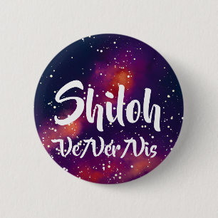 Name ___ + Pronouns Customisable Galaxy 6 Cm Round Badge
