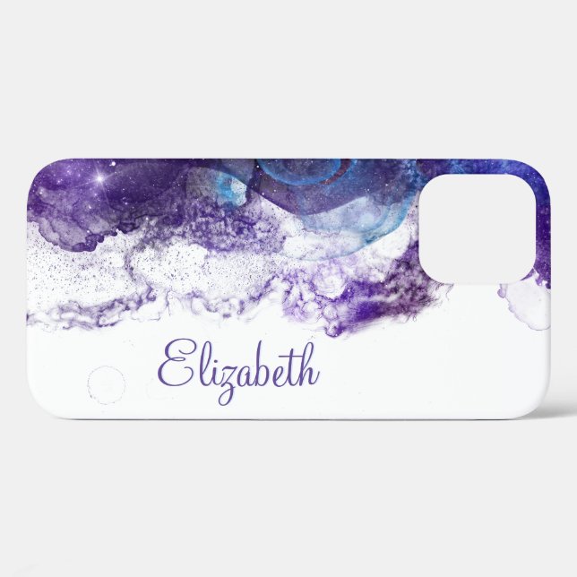 Name Purple Blue Galaxy Case-Mate iPhone Case (Back (Horizontal))