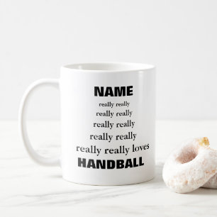 Name really really likes loves Subject Handball Coffee Mug