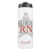 Name Registered Nurse RN Star Thermal Tumbler