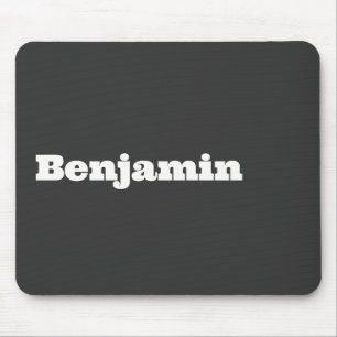 Name Retro Bold Black Mouse Mat