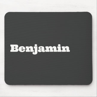 Name Retro Bold Black Mouse Mat