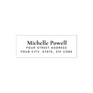 Name Return Address Self Inking Serif Font Stamp