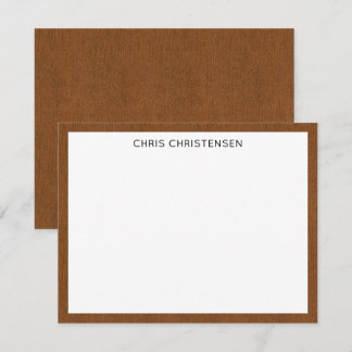 Name || Rich Bronze Denim Print Frame Border Card