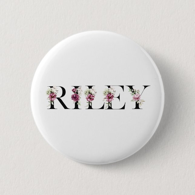 Name Riley 6 Cm Round Badge (Front)