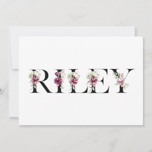 Name Riley Invitation