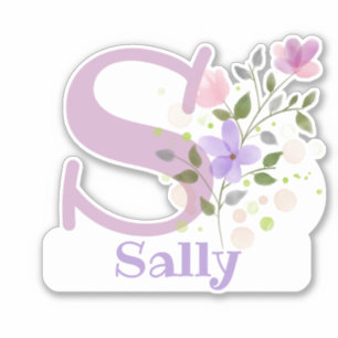 Name Sally with the Letter S Sticker Cut-Out