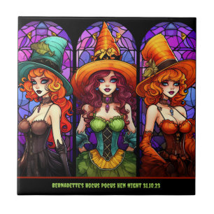 Name Sentiment Year Sexy Witch Halloween Party Tile