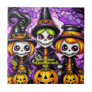 Name Sentiment Year Spooky Skeleton Witch Family Tile