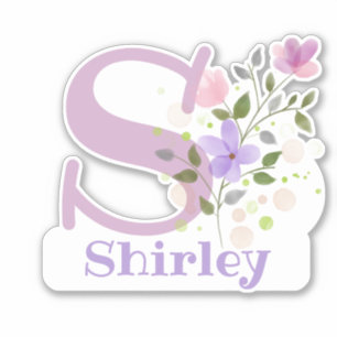 Name Shirley with the Letter S Sticker Cut-Out