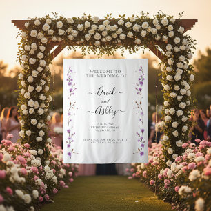 Name Sign for Wedding, Wedding Backdrop Sign Tapestry