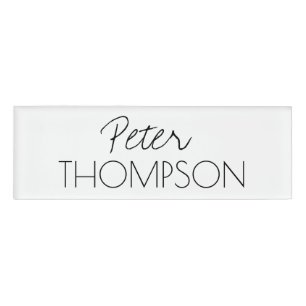 name, simple and clear name tag