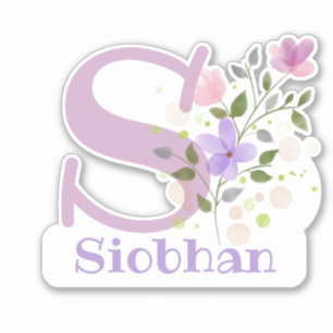 Name Siobhan with the Letter S Sticker Cut-Out