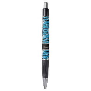 Name sky blue gymnastics glitter zebra stripes