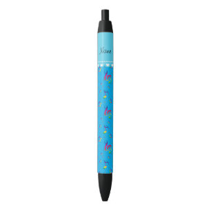 Name sky blue rainbow music notes stars black ink pen