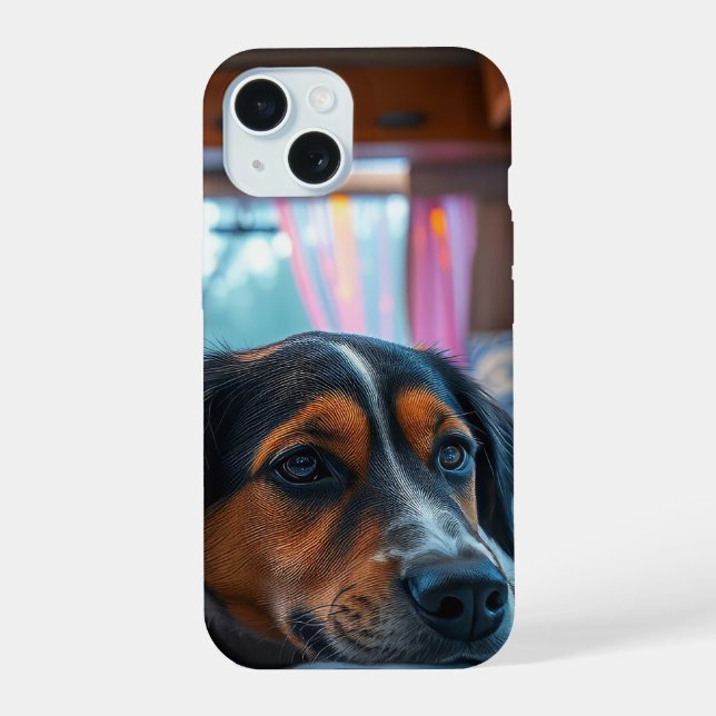 Name: Sleeping Dog Dreams iPhone 15 Case (Back)