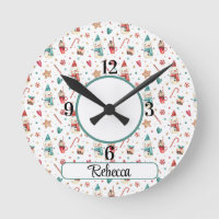 Name, Snowman Hearts Candy Pattern 8-in Acrylic