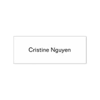 Name Stamp on Wood Block 1x2.5 Inch Custom Design