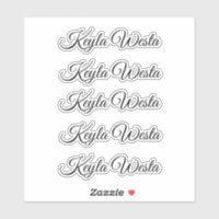 Name sticker Custom-Cut Vinyl Sticker