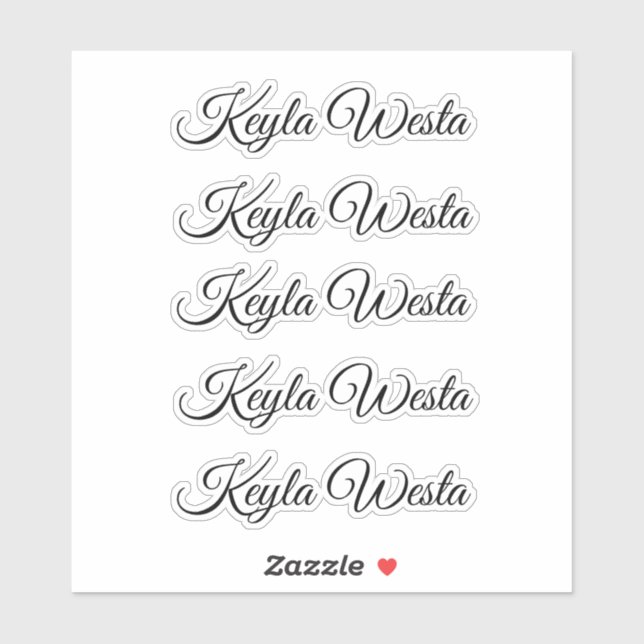 Name sticker Custom-Cut Vinyl Sticker (Sheet)