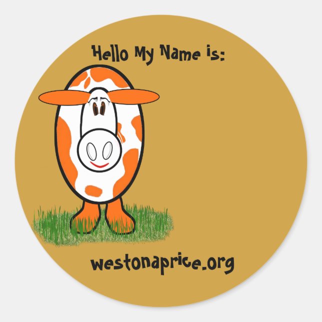 Name Stickers for Weston Price Meetings (Front)