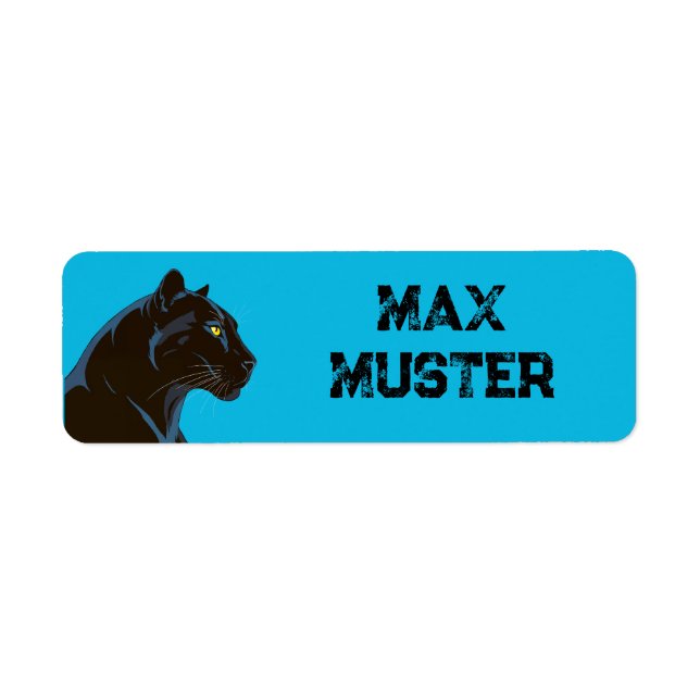 Name Stickers Square - Blue - Black Panther (Front)