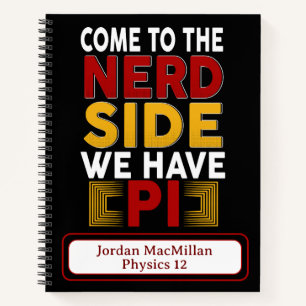 Name Subject Math Physics Engineering Funny Pi Pun Notebook