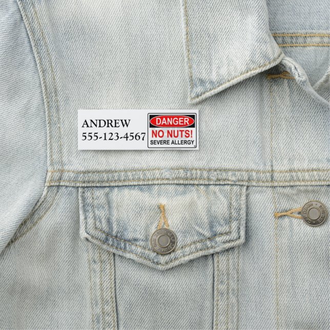 Name Tag Allergy ID Badge (In Situ)