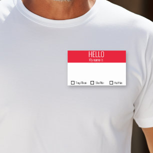 Name Tag Badge Including Pronoun Choice 