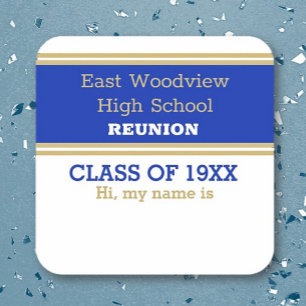 Name Tag! Custom Class Reunion Stickers
