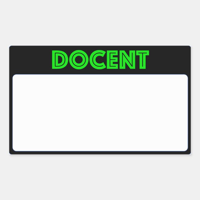 Name Tag Docent (Front)