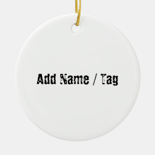 Name tag for Dogs Ceramic Tree Decoration