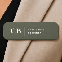 Name Tag | Green Personalised Magnetic Staff Badge