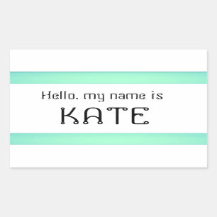Name tag sticker Hello my name is