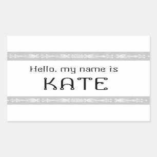 Name tag sticker Hello my name is