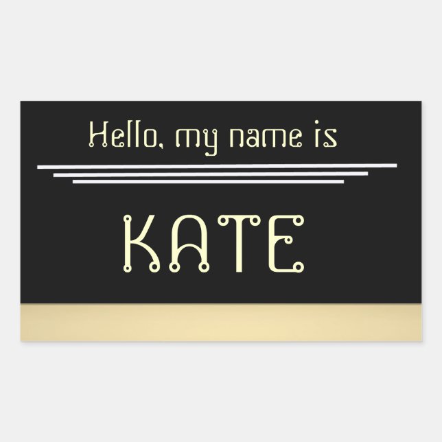 Name tag sticker Hello my name is (Front)