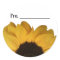 Name Tag Sunflower Sticker