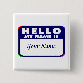 Name Tag Template 15 Cm Square Badge