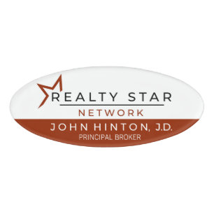 Name Tag With Agent Name and Role