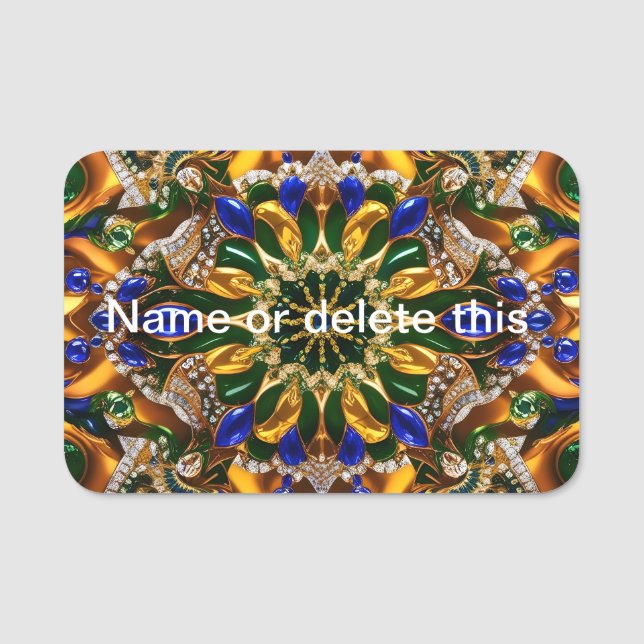 Name tag with Brazil Colours (Front)