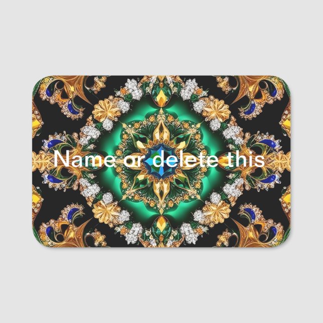 Name tag with Brazilian Colours (Front)